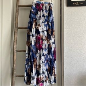 LULUS floral print maxi skirt